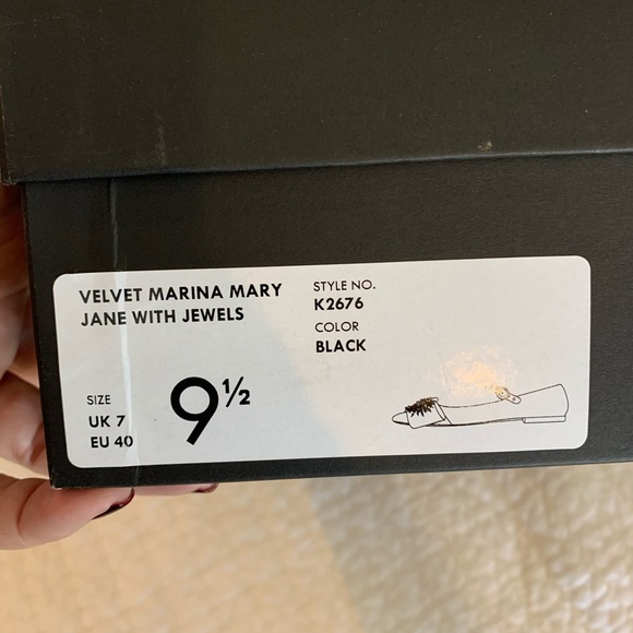 NWT J. Crew Velvet Marina Mary Janes Size 9.5 - Picture 7 of 8
